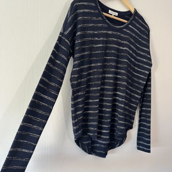 Rag & Bone Womens Blue Striped Long Sleeve Casual Tunic Rayon Blend Soft Sz XXS - Picture 2 of 6